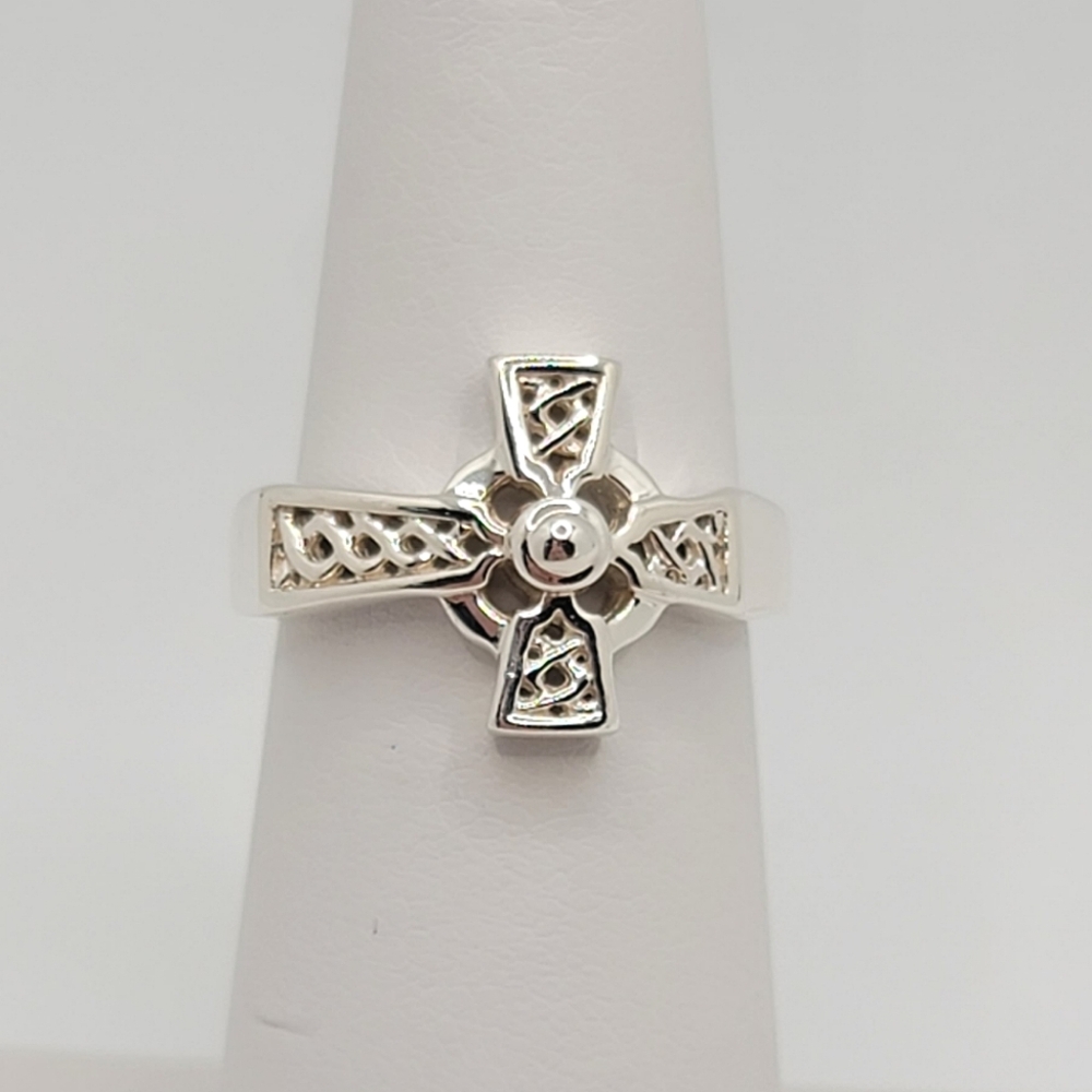 Sterling Silver Celtic Cross Ring - image 1
